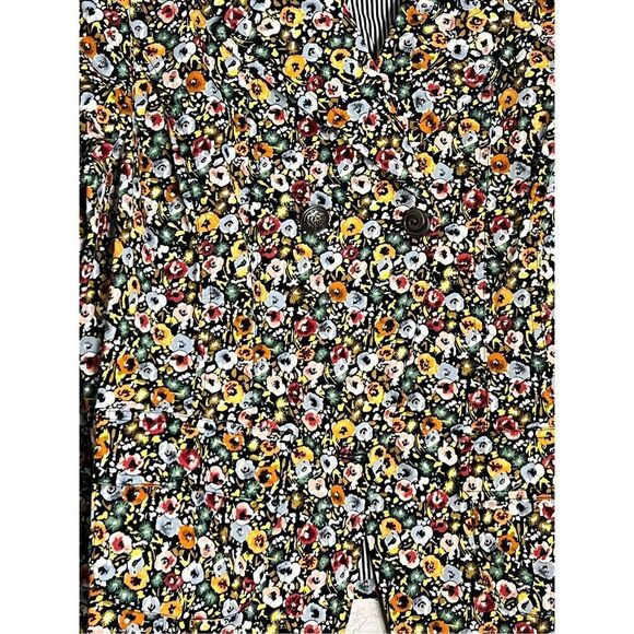 Christopher & Banks Blazer Jacket Womens Size L Multicolor Floral Cotton Blend - Picture 2 of 3